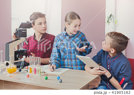 Stem education. Chemistry lesson in laboratory Stem education. Chemistry lesson in laboratory 41905162