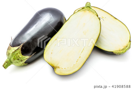 Fresh isolated eggplant on white Fresh isolated eggplant on white 41908588