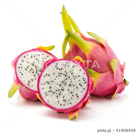 Fresh raw pitahaya isolated on white Fresh raw pitahaya isolated on white 41908938