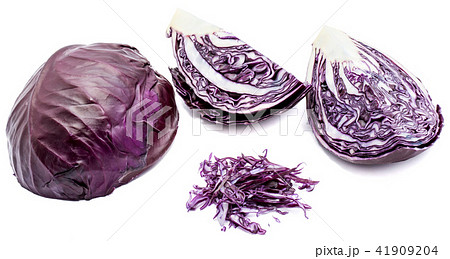 Fresh red cabbage isolated on white Fresh red cabbage isolated on white 41909204