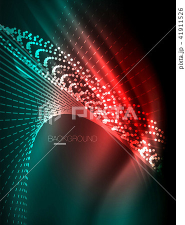 Smooth light effect, straight lines on glowing shiny neon dark background. Energy technology idea Smooth light effect, straight lines on glowing shiny neon dark background. Energy technology idea 41911526
