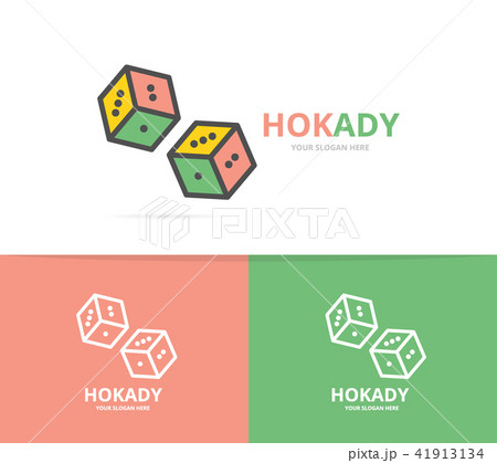 Simple dice logo design template. Symbol and sign vector illustration 41913134