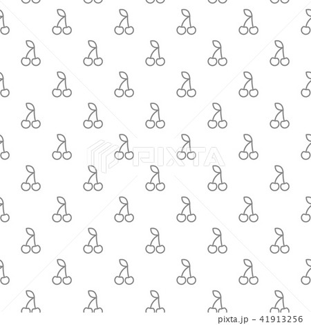 Simple poker cherry seamless pattern with various icons and symbols on white background flat vector 41913256