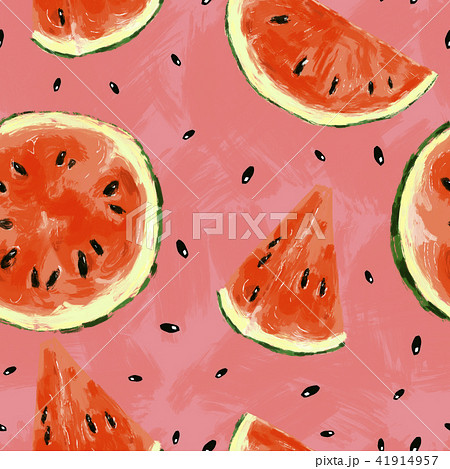 Seamless summer watermelon abstract pattern 41914957