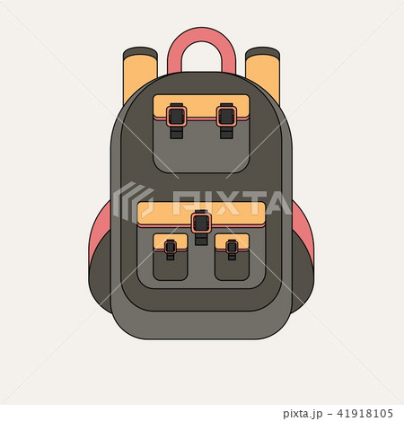 school backpack isolated on white background. Tourist backpack school backpack isolated on white background. Tourist backpack 41918105