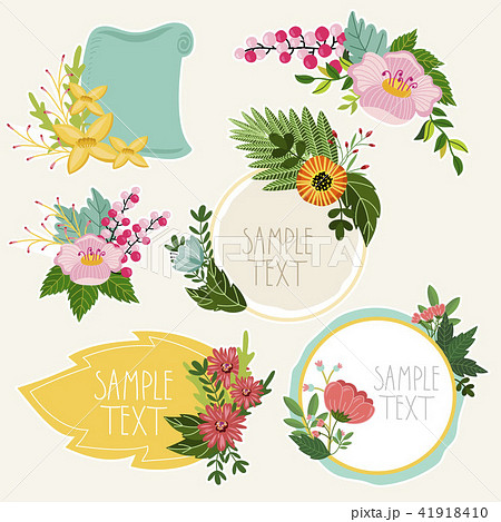 Bitmap flowers collectionのイラスト素材 [41918410] - PIXTA