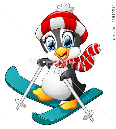 Penguin cartoon skiing Penguin cartoon skiing 41919514