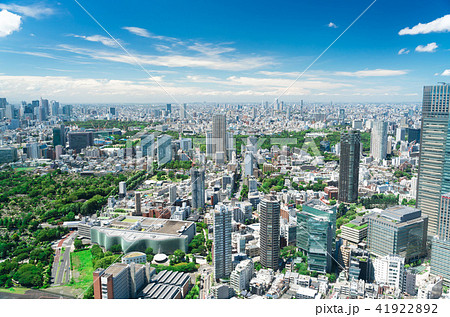 東京風景 都心 新宿 池袋 六本木の写真素材