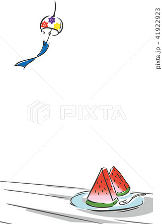 夏の縁側のイラスト素材