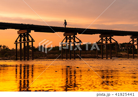 京都府八幡市下津屋の流れ橋を撮影 41925441