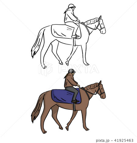 female jockey on horse vector illustration female jockey on horse vector illustration 41925463