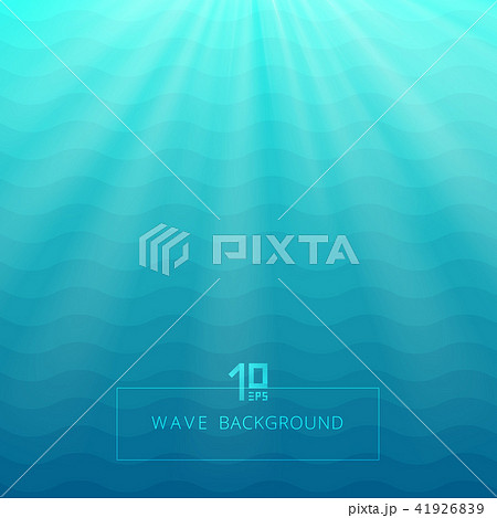 Abstract blue waves lines underwater background 41926839
