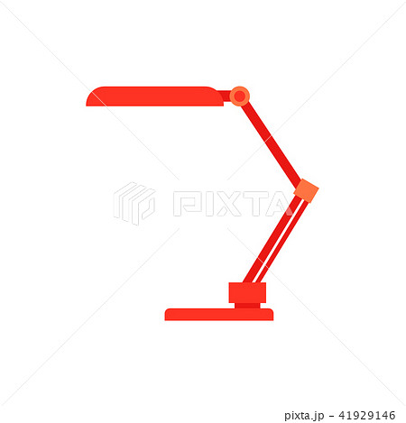 Red table reading-lamp for education or work isolated on white background. 41929146