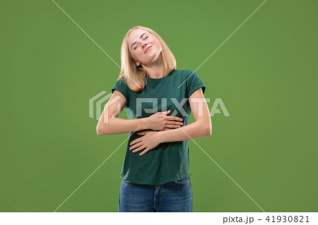 happy woman. image of female model on green happy woman. image of female model on green 41930821