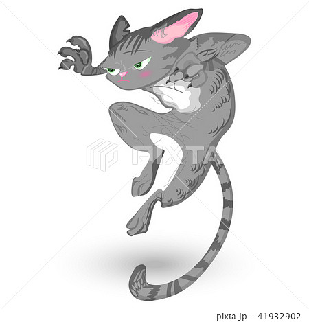 Cat attack Vector. Detailed cartoon character Cat attack Vector. Detailed cartoon character 41932902