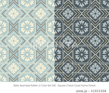 Retro Seamless Pattern 2 color set background 41933308