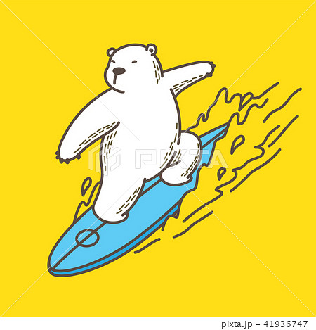 bear vector polar bear seamless pattern surf beach 41936747