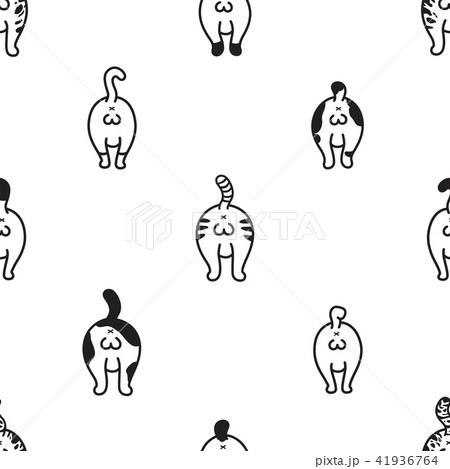 Cat Breed Seamless Pattern Ball of cat vector 41936764