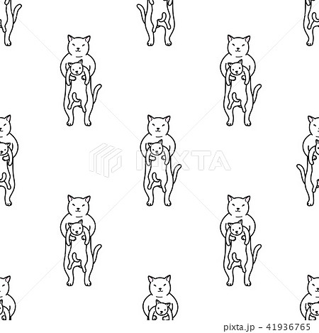 Cat Seamless pattern kitten vector Baby scarf 41936765