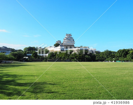 姫路城三の丸広場 姫路城 国宝姫路城 白鷺城 世界遺産の写真素材