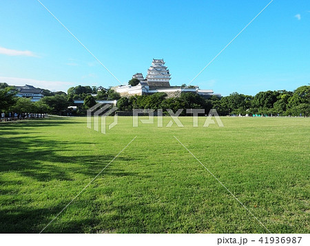 姫路城三の丸広場 姫路城 国宝姫路城 白鷺城 世界遺産の写真素材