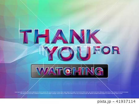The Colorful Word Thank You For Watching Stock Illustration