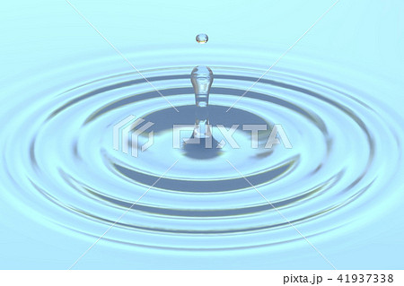 Water Drop Falling On Water Surface Backgroundのイラスト素材