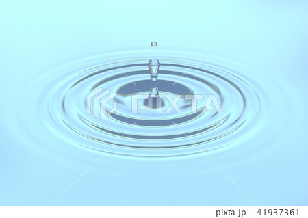 Water Drop Falling On Water Surface Backgroundのイラスト素材