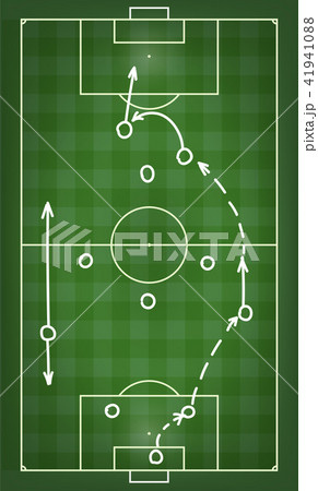 Football match tactics scheme. Vector illustration 41941088