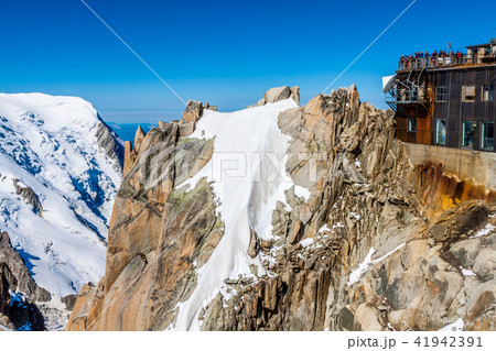 View of the rock of Aiguille du Midi, mont-Blanc 41942391