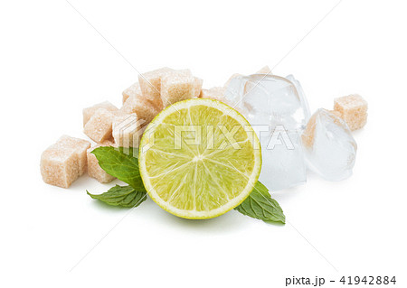 Mojito ingredients on white. Mojito ingredients on white. 41942884