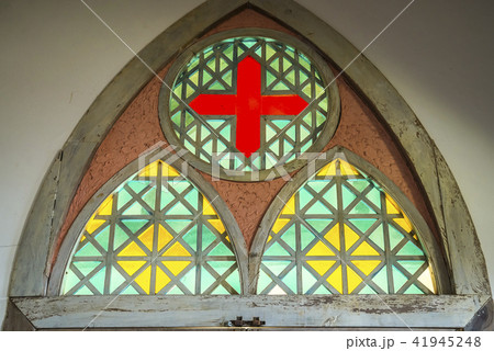旧五輪教会堂のステンドグラス 41945248