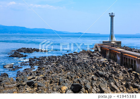 瀬詰崎灯台 長崎県南島原市口之津町 の写真素材