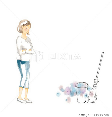 ママ悩む、掃除 ママ悩む、掃除 41945780