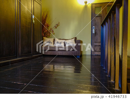Interior of vintage wooden house 41946733
