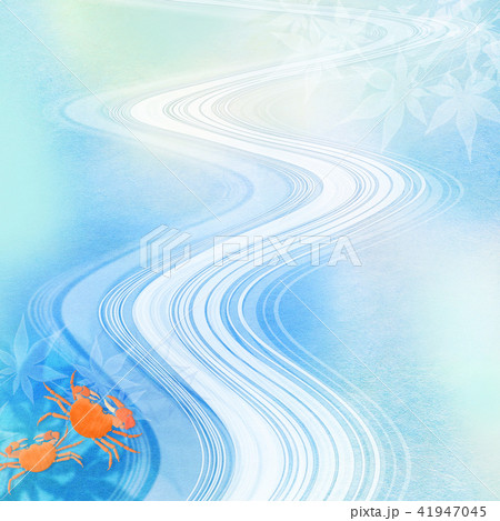和風-背景-和紙-紅葉-青-沢蟹 和風-背景-和紙-紅葉-青-沢蟹 41947045