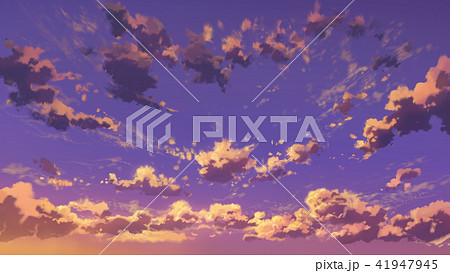 夕日と雲 41947945