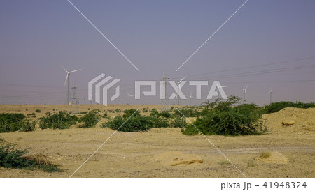 Wind turbine in Thar desert 41948324