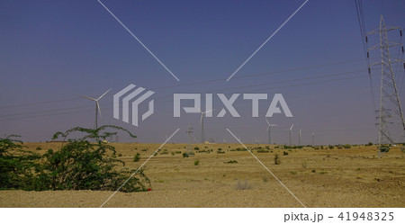 Wind turbine in Thar desert 41948325