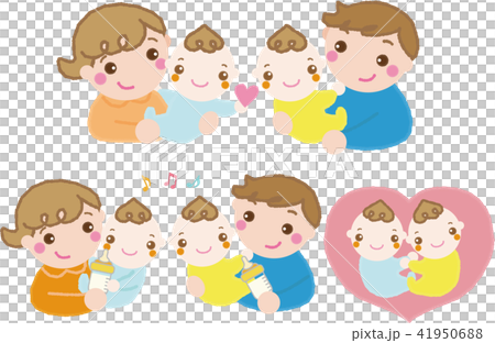 双子の赤ちゃん(ママとパパ)3タイプ 5 双子の赤ちゃん(ママとパパ)3タイプ 5 41950688