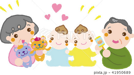 双子の赤ちゃん（おばあちゃんとおじいちゃん）6 41950689