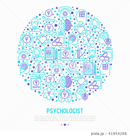 Psychologist concept in circle Psychologist concept in circle 41954268