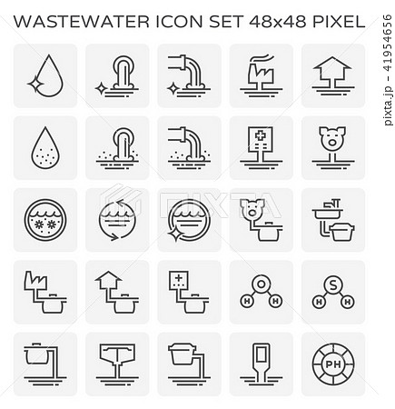 wastewater icon set 41954656