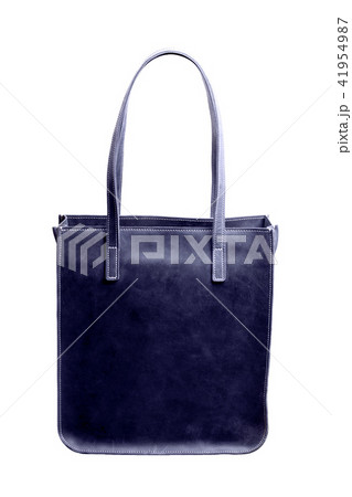 Isolated blue leather bag. Isolated blue leather bag. 41954987
