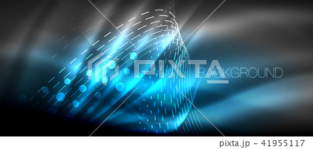 Neon glowing wave, magic energy and light motion background. Wallpaper template, hi-tech future Neon glowing wave, magic energy and light motion background. Wallpaper template, hi-tech future 41955117
