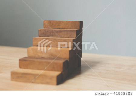 Wood block stacking as step stair Wood block stacking as step stair 41958205