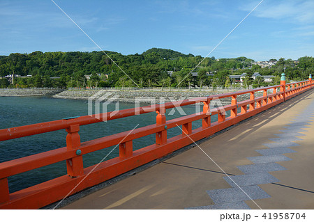 朝霧橋 宇治の写真素材