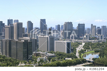 日本の東京都市景観 霞が関の官庁街などを望む 日本の東京都市景観 霞が関の官庁街などを望む 41961204