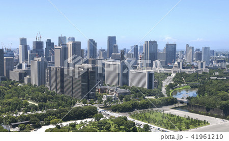 日本の東京都市景観 霞が関の官庁街などを望む 日本の東京都市景観 霞が関の官庁街などを望む 41961210