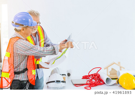 senior construction engineers working together senior construction engineers working together 41961893